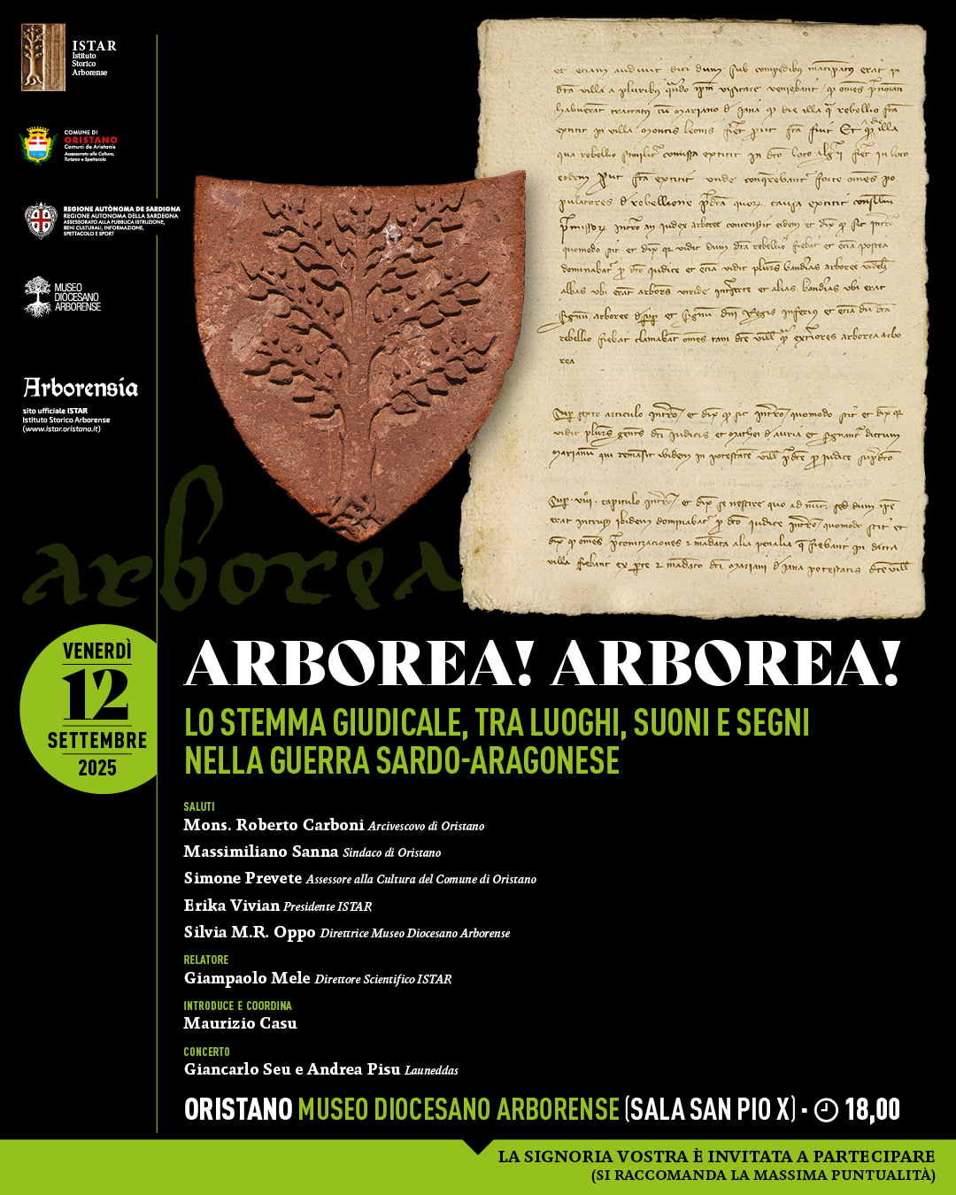 Visualizza l'evento: Conferenza di Giampaolo Mele dedicata allo stemma giudicale arborense
