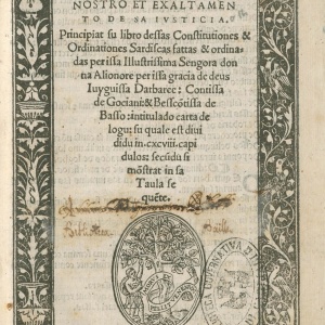 Frontespizio Carta de Logu